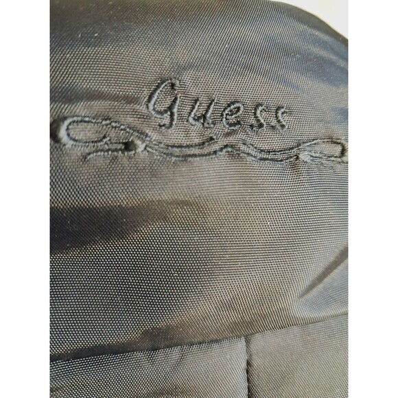 Guess Women’s Down Puffer Jacket Black Embroidered Full Zip Ski Western Large - Picture 10 of 15